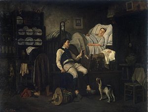 Bretonisches Interieur oder, Das Neugeborene von Eugene Leroux