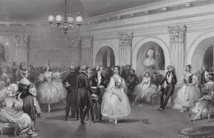 Der grüne Raum der Oper von Eugene Louis (after) Lami