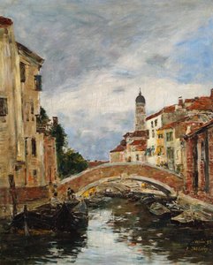 Ein kleiner venezianischer Kanal, 1895 von Eugene Louis Boudin