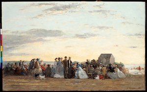 Strandszene, 1865 von Eugene Louis Boudin