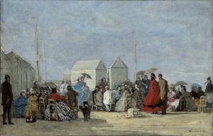Strandszene in Trouville, 1864 von Eugene Louis Boudin