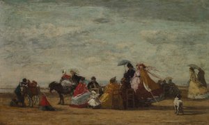 Strandszene, ca. 1865-1867 von Eugene Louis Boudin