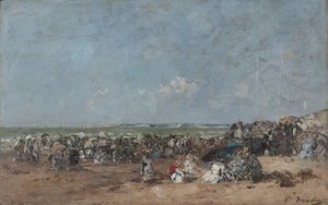 Strandszene in Trouville, ca. 1870-74