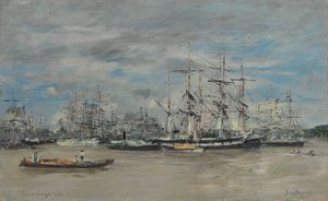 Bordeaux, der Hafen, 1874