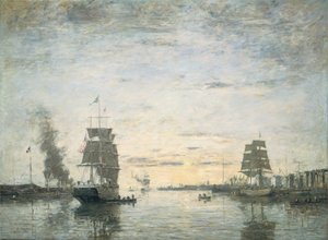 Eingang zum Hafen, Le Havre, 1883 von Eugene Louis Boudin