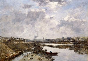 Fécamp, der Hinterhafen im Bau, 1883
