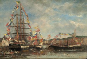 Fest im Hafen von Honfleur, 1858