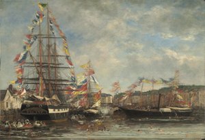 Fest im Hafen von Honfleur, 1858