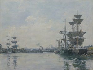 Le Havre, Schiffe in einem Becken