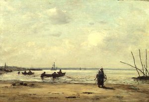 Ebbe bei Honfleur, ca. 1864-66 von Eugene Louis Boudin