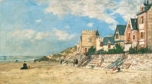 Malakoff-Turm und die Küste bei Trouville, 1877 von Eugene Louis Boudin