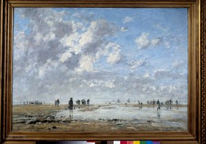Maree basse à Etaples von Eugene Louis Boudin