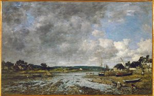 Normannische Wäscherinnen am Ufer von Eugene Louis Boudin