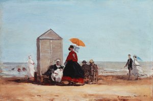 Am Strand von Trouville, 1865
