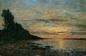 Plougastel, Sonnenuntergang über dem Ästuar, ca. 1870-73