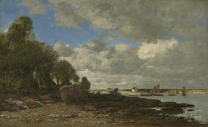 Plougastel, die Fährüberfahrt, 1873 von Eugene Louis Boudin