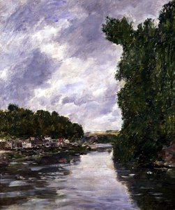 Fluss bei Abbeville von Eugene Louis Boudin