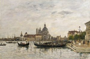 Santa Maria della Salute und die Dogana, Venedig von Eugene Louis Boudin