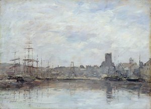 Septembermorgen: Hafen von Fécamp von Eugene Louis Boudin