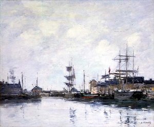 Das Becken von Fécamp von Eugene Louis Boudin