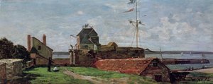 Der Francois Ier Turm in Le Havre, 1852 von Eugene Louis Boudin