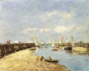 Trouville, die Mole und das Becken, 1896 von Eugene Louis Boudin