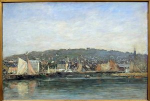 Ansicht des Hafens von Trouville von Eugene Louis Boudin