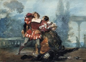 Illustration für das Stück Launen der Marianne, 1851 von Eugene Louis Lami