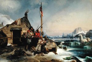 Überwinterung eines Teams niederländischer Seeleute an der Ostküste von Nowaja Semlja, 1839 von Eugene Modeste Edmond Lepoittevin