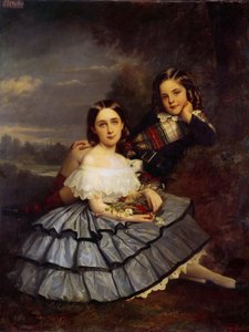 Porträt von Noémie (1847-1916) und Henri Pecquet du Bellet von Eugene Quesnet
