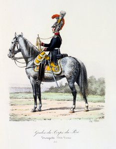 Gardes-du-Corps de Roi, Trompeter petite tenue, 1815 von Eugene Titeux