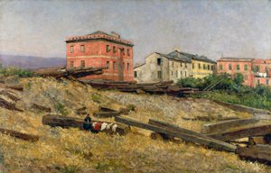 Häuser im ligurischen Apennin von Eugenio Gignous