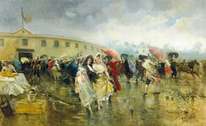 Vor der Stierkampfarena, Madrid, 1897