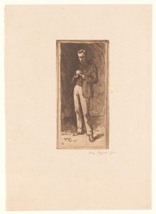 Selbstporträt von Eugène Bejot (signed by artist)