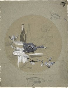 Design für einen China-Teller von Eugène Carrière