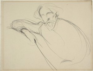 Studie von Alphonse Daudet von Eugène Carrière