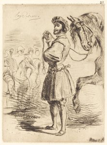 Ein Herr aus der Zeit von Franz I. (Un Seigneur de temps de François Ier) von Eugène Delacroix