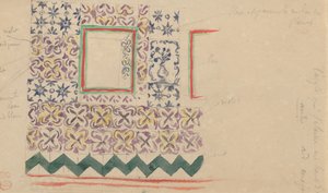 Eine Wand dekoriert mit spanischen Fliesen, 1832