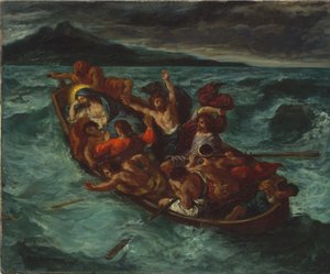 Christus schläft während des Sturms von Ferdinand Victor Eugene Delacroix