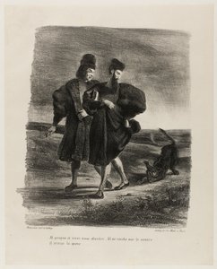 Faust, Mephistopheles und der Pudel, aus Faust