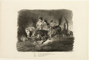 Faust und Mephistopheles galoppieren durch die Nacht der Hexensabbat, aus Faust