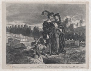 Hamlet betrachtet Yoricks Schädel