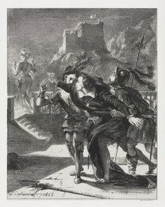 Hamlet: Hamlet eilt, dem Geist seines Vaters zu folgen von Eugène Delacroix