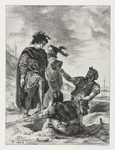 Hamlet und Horatio mit den Totengräbern