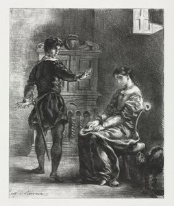 Hamlet: Hamlet und Ophelia von Eugène Delacroix
