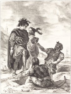 Hamlet und Horatio vor den Totengräbern (Akt V, Szene I)