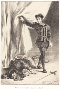 Hamlet und der Körper von Polonius, Akt III, Szene IV