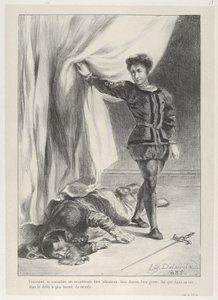 Hamlet und die Leiche von Polonius, 1835