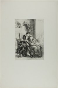Hamlet und die Königin von Eugène Delacroix