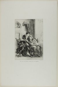 Hamlet und die Königin, Platte 10 aus Hamlet von Eugène Delacroix
